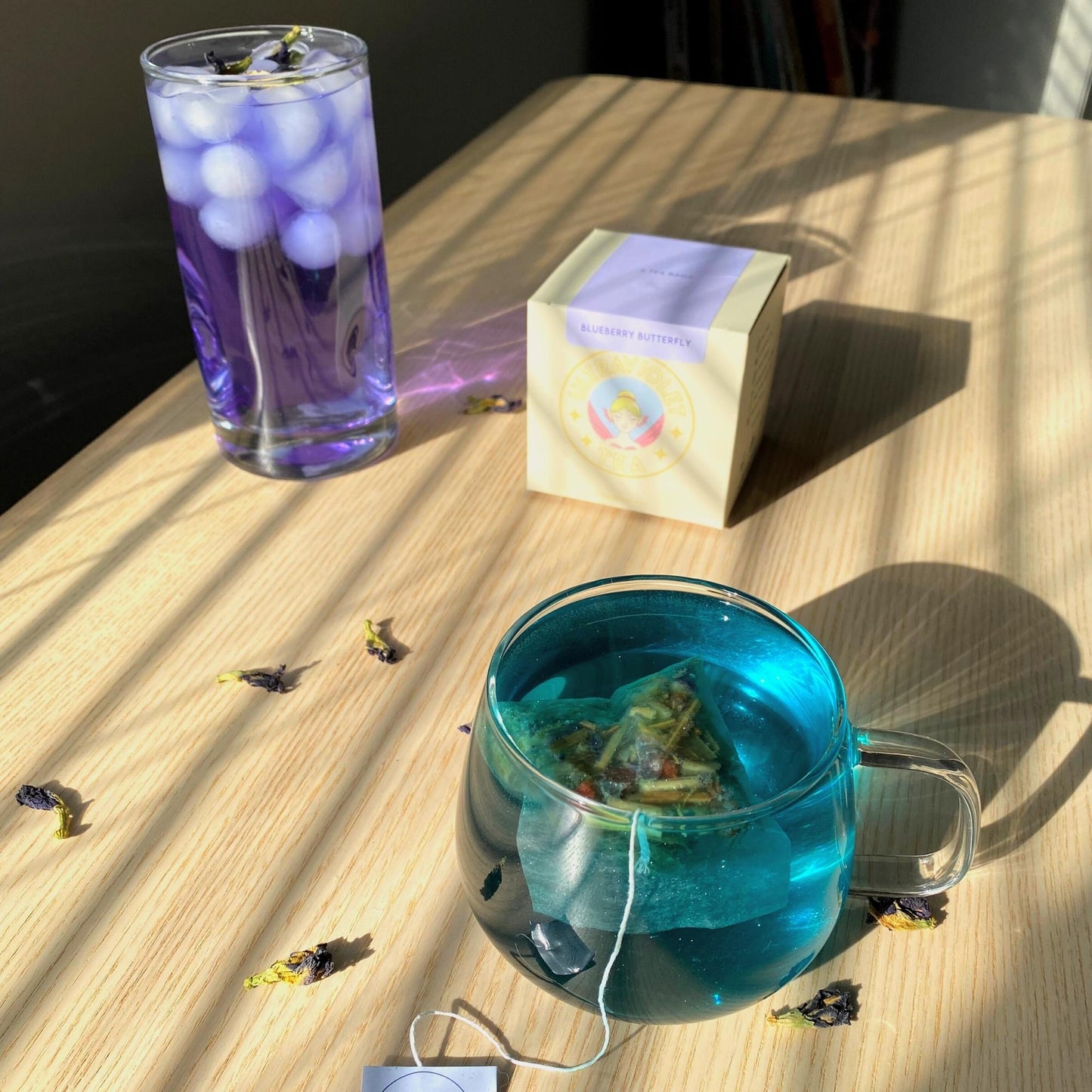 Blueberry Butterfly Tea | Butterfly Pea Flower Tea